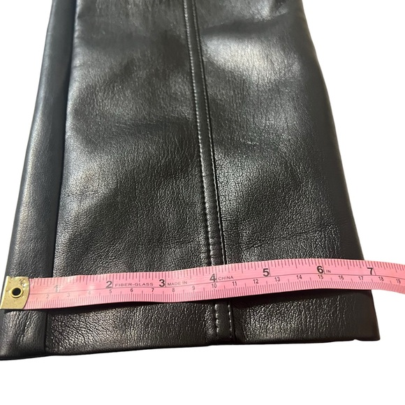 Aritzia Wilfred Rebel High Rise Vegan Leather Straight Leg Black Pants Size 2 26 - Picture 15 of 15